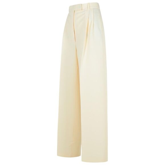 Róhe 'Tailored' Cream Recycled Polyester Pants Women - Picture 2 of 3
